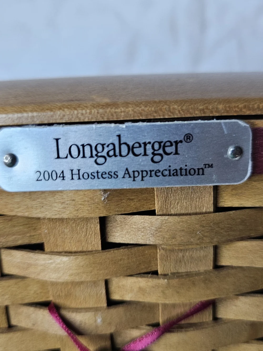 Longaberger 2004 Hostess Appreciation Basket